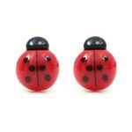Red Dotty Ladybird Clip On Earrings