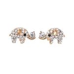 Diamante Elephant Gold-Tone Clip-on Earrings