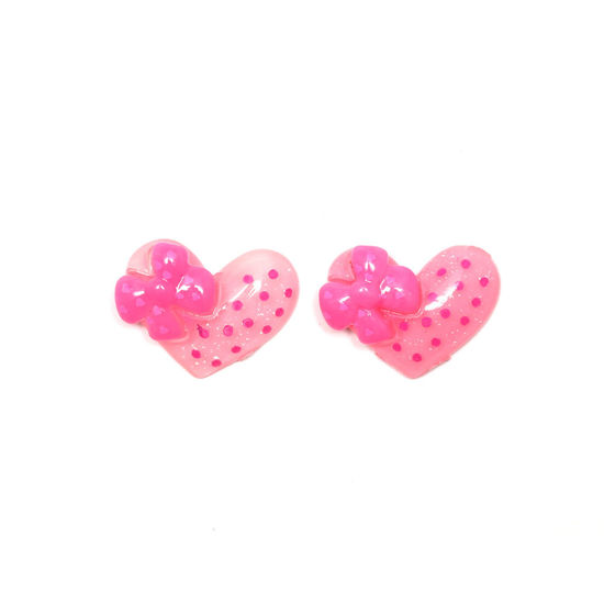 Baby-pink spotty Hearts with pink bows