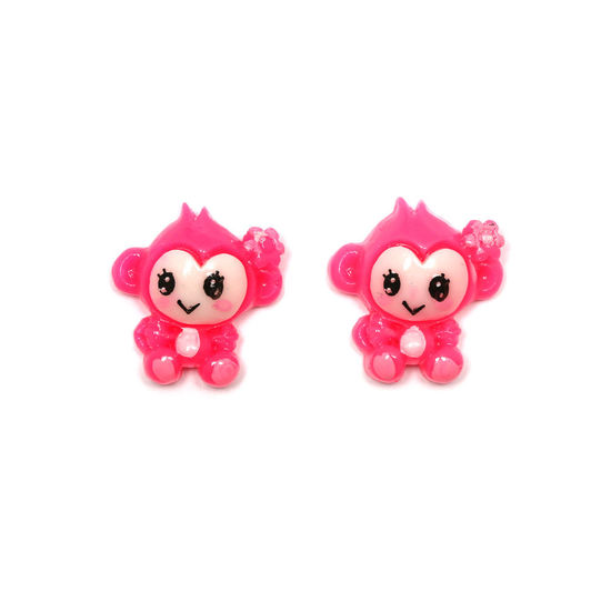 Hot pink money clip-on earrings