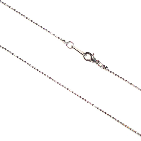 Silver-toned ball chain necklace