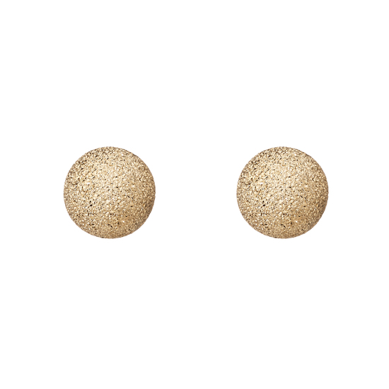 Sterling Silver 10mm Yellow Moondust Stud Earrings 