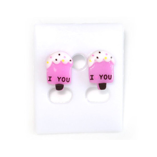 Lilac ice cream stud earrings